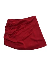 SER.O.YA Sapo Silk Mini Skirt in Red