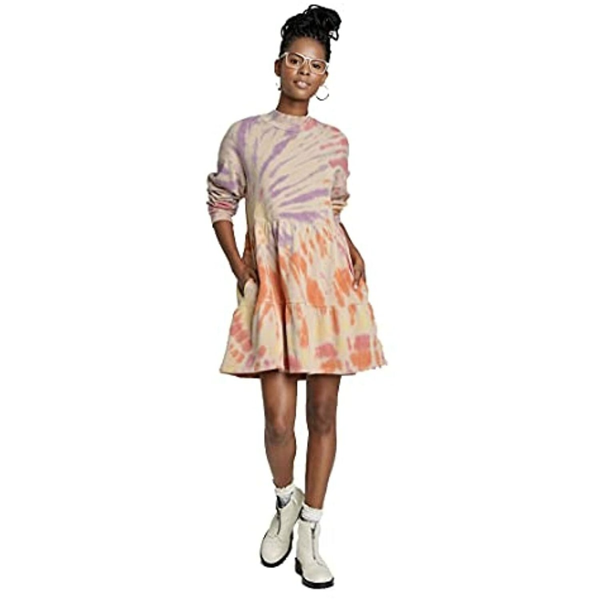 tie dye long sleeve sweatshirt dress Off-white Arrows Tie-dye Sweatshirt Dress