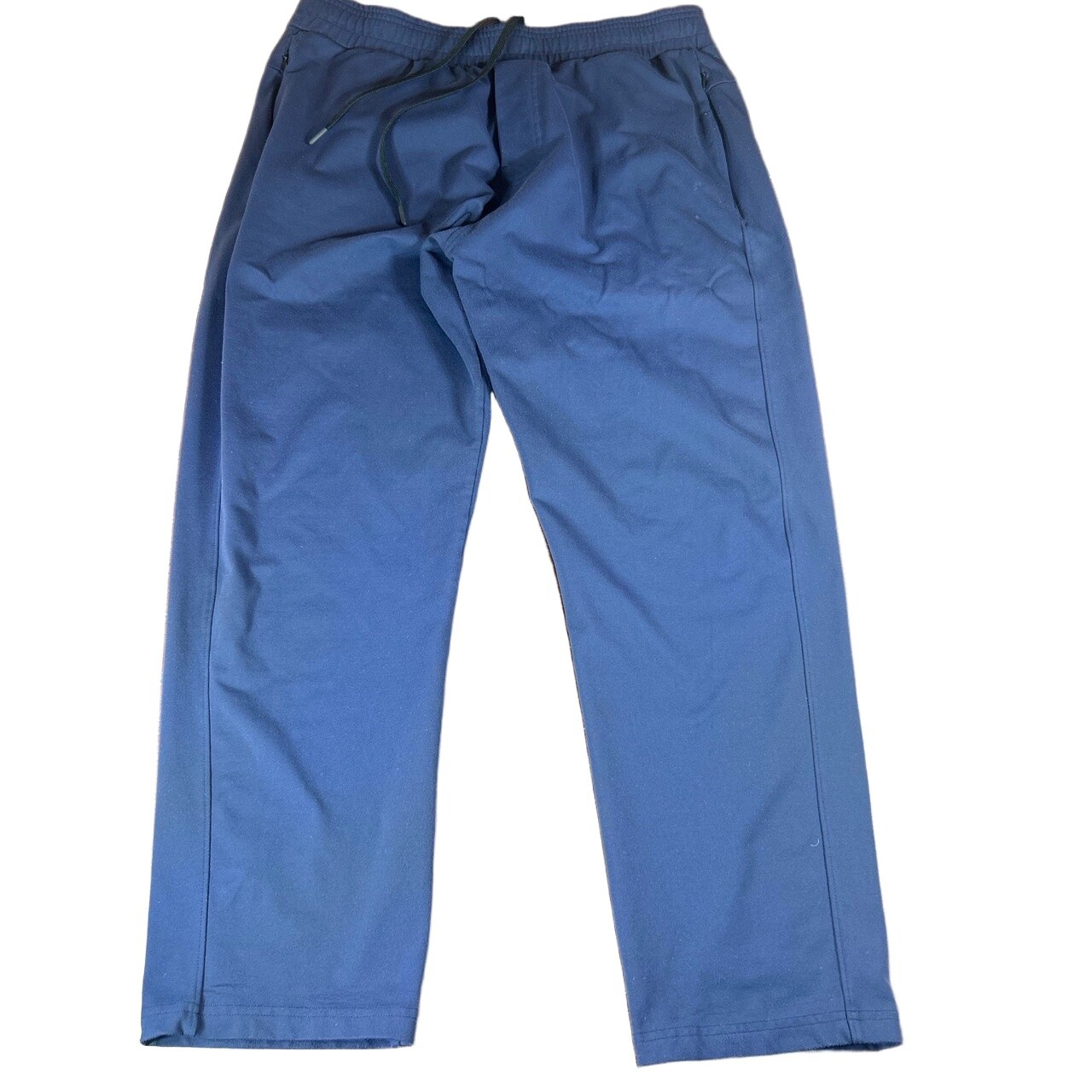 Public Rec Navy Blue Soft Elastic Waistband Straight Leg Drawstring Pants 36 27