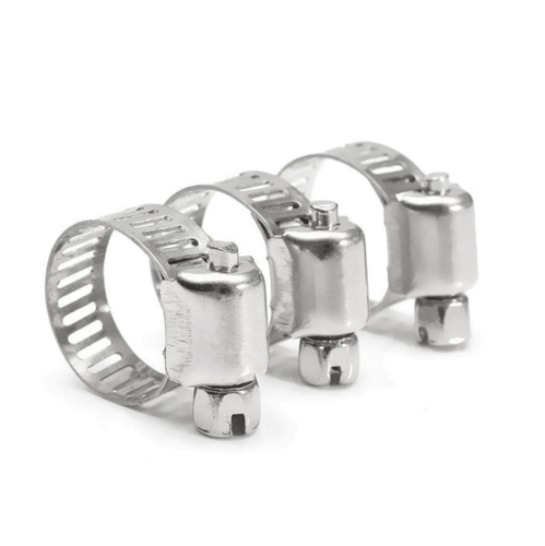 50pcs HOSE CLAMPS 3/8"-5/8" Adjustable Steel Band Worm Clip 304S Fuel Line clamp - Picture 6 of 7