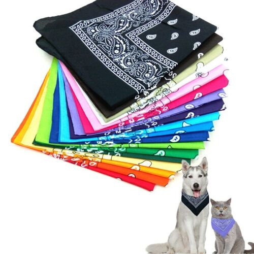 3 pièces écharpe imprimée chat chiot bandana lavable collier décoration dossard - Photo 1/22