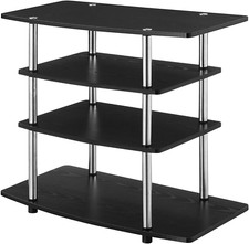Designs2Go No Tools Highboy TV Stand, Black