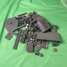 Half 1/2 pound of LEGO blocks hand sorted 8 oz bulk, DARK GRAY bricks- Lot 4