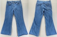 Y2K Levi Strauss Orange Tab Womens 12  Bell Bottom Blue Jeans Medium Wash READ