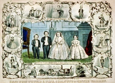 General Tom Thumb & Wife 1863  Circus  Poster Print  17 x 11  Giclee Print