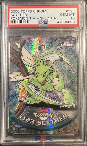 Pokemon 2000 Topps Chrome Scyther Spectra #123 PSA 10 | Low Pop | eBay Authentic