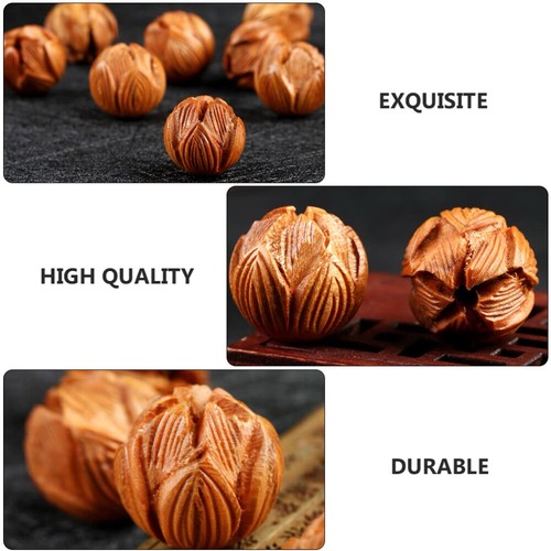 20 Pcs Christmas Bead Xmas Wooden Bead Floral Bead Flower Bead - Picture 5 of 12