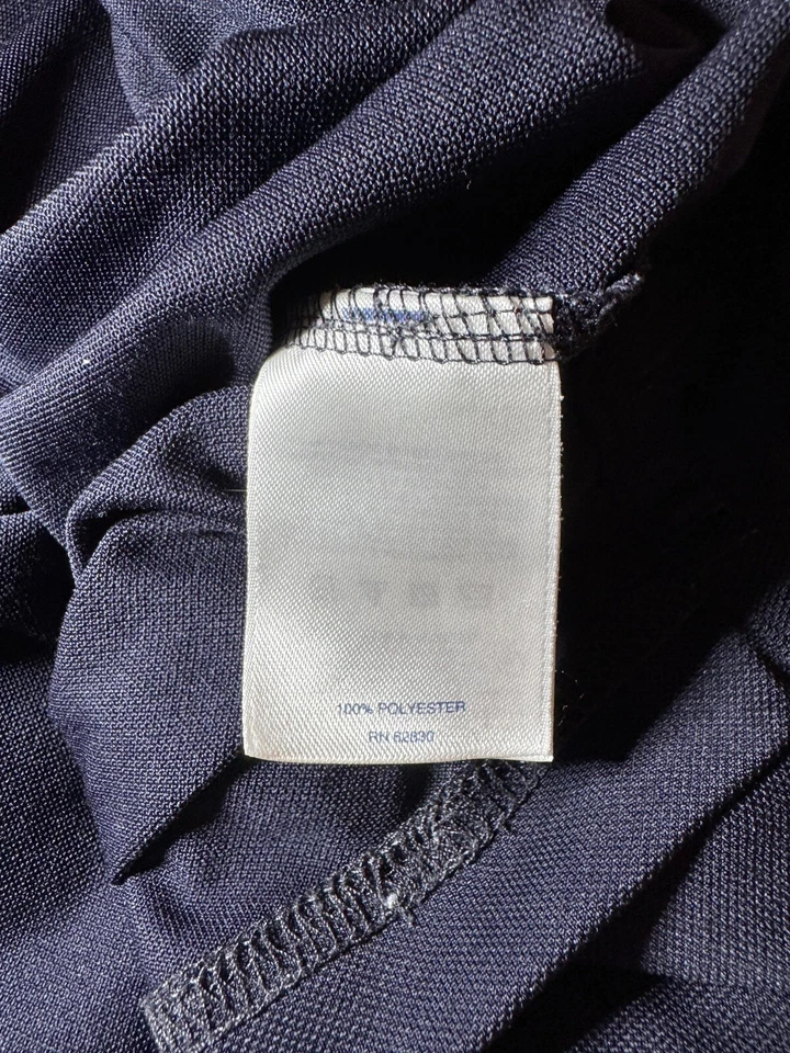 Camisa polo negra de uniforme de empleado de manga corta AT&T con logotipo blanco de AT&T talla XL Foto 4 de 4