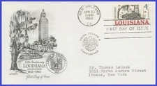 USA4 #1197 ADDR ARTMASTER FDC   Louisiana Statehood