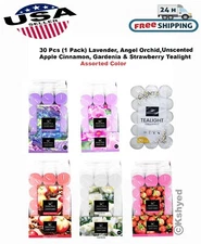 30 Pcs Scented & Unscented Tealight Candles Long Lasting Aromatherapy Candles