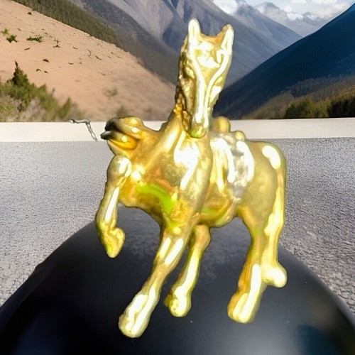 Feine tänzelnde Pferd Anstecknadel Gelb Weiß Gold 10k Diamant Anstecknadel 3,3g Reiter Brosche - Bild 2 von 12