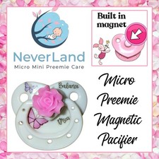 Micro Preemie Magnetic Pacifier. Enclosed Magnet For Convenience. Reborns More