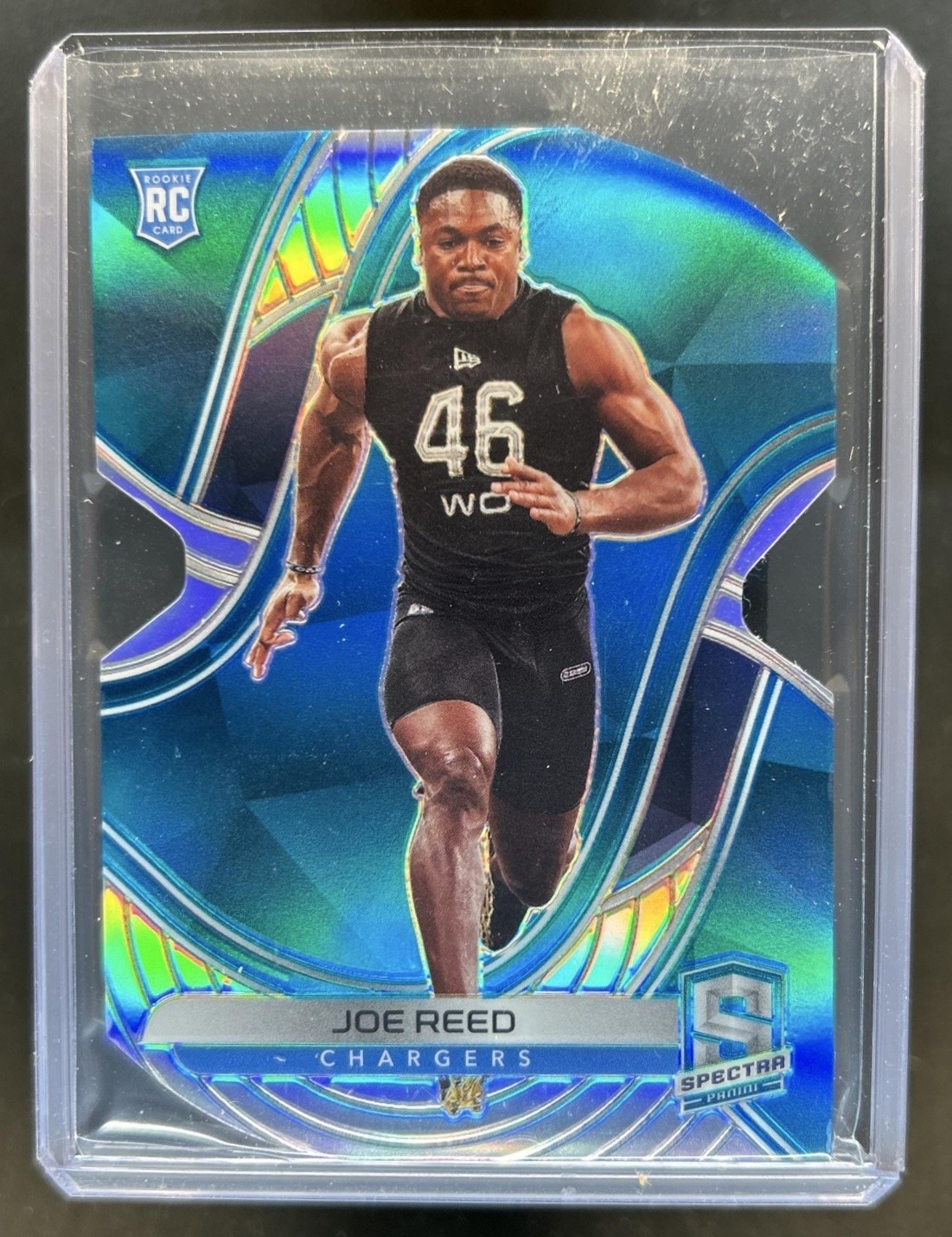 Joe Reed Panini Spectra #188 Neon Blue Die-Cut