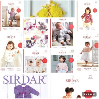 SIRDAR Strickanleitung DK Mädchen Jungen Babys Spielzeug, Pullover, Strickjacken,