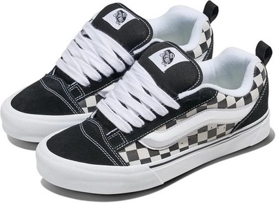 Vans Knu Skool Checkerboard Mens Size 10 Shoes Black / White FREE SHIPPING NEW