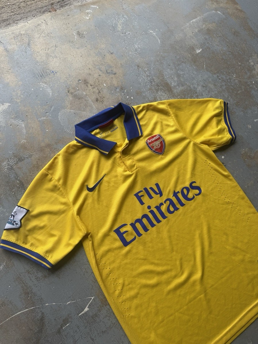 Arsenal Vintage Yellow Jersey Barclays Size L 2013/14 | eBay