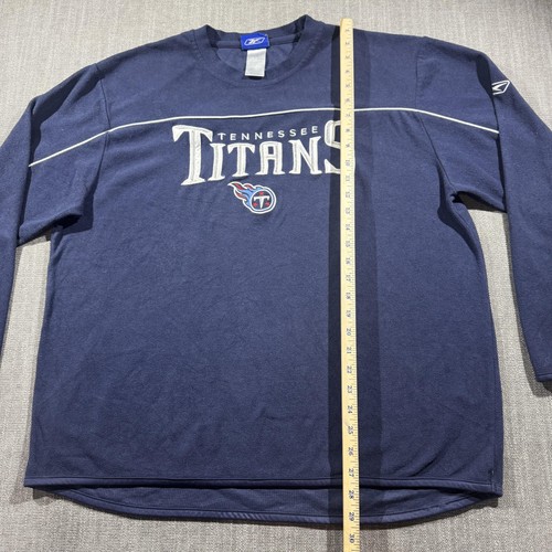 Tennessee Titans Sweatshirt Mens XL Blue NFL Football Reebok Fleece Pullover - Afbeelding 4 van 7