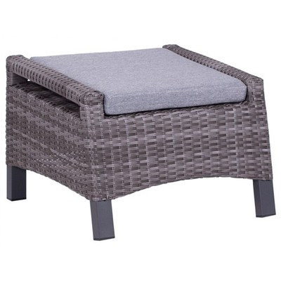 deVries ''MONTANA'' Fußhocker Garten-Hocker inkl. Polster 60x61x45 cm du