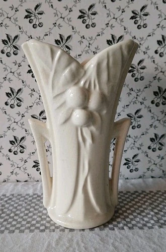 McCoy Pottery Vase Small Leaves and Berries