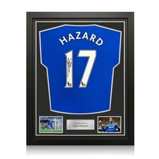 Eden Hazard Signed Original Chelsea 2013-14 Shirt (Original Print). Framed
