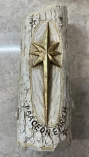 2015 Roman,Inc - Hinged Faux Log Opens to Nativity Scene - 9.75" T