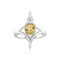 Cavill Damen Ring Gelber Beryll 1,01Ct Sterlingsilber 925 Zirkon Platin