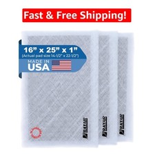 Dynamic Air Cleaner Media Refills - Fiberglass Filter Pads, 16x25, 3-Pack
