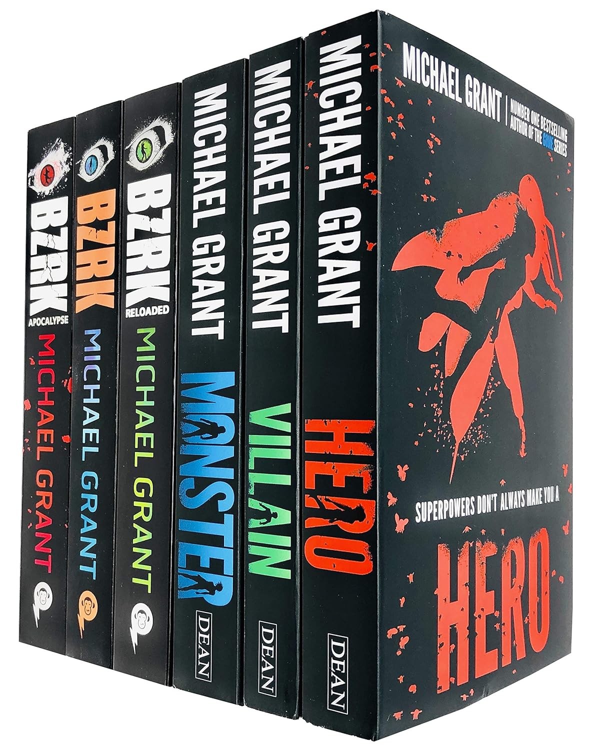 Michael Grant Bzrk and Monster Series 6 Books Collection Set Hero, Reloaded,