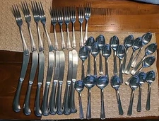 Vintage Rogers Co Korea Stainless Silverware Set Of 37 Pieces