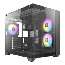Image of Antec Cx800 Mid Tower Gaming Case Black 270 Full-View Tempered Glass 3 X 120Mm A