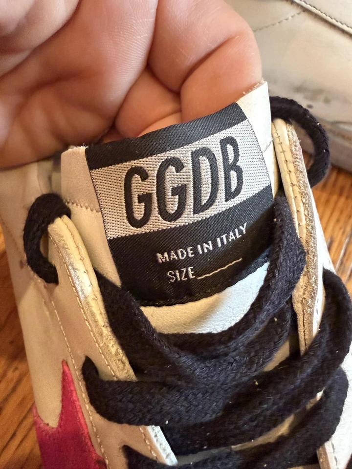 Zapatos Golden Goose Hi Star para mujer talla 10 blanco rosa cuero leopardo Italia Foto 4 de 4