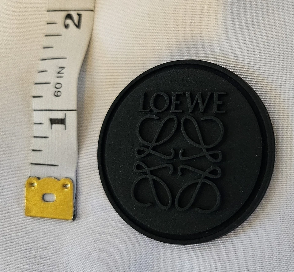 LOEWE PVC RUBBER DESIGNER LOGO 3D PATCH...EXTREMELY RARE. Condition is New. - Image 2 of 2