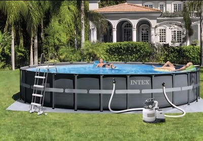 Intex Swimming Pool XTR Ultra Frame Pool Set Ø732x132cm XXL Komplett 