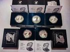 2021-W to 2025-W Silver Eagle Proof Set with COA