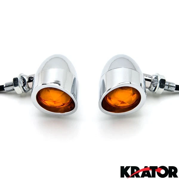 Хромированные указатели поворота для Harley Davidson Dyna Glide Wide Glide FXDWG FXWG - Изображение 3 из 4