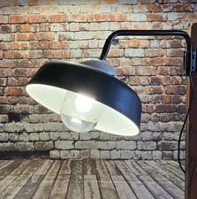 Bakelit Porzellanfassung Fabriklampe Werkstattlampe Leuchte 1950er restaur.