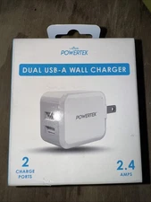 Connect Onn. Dual-Port USB-C to USB Cable 2.4 Amps Per Port Wall Charger