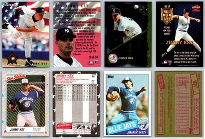 Jimmy Key 4 Card Lot - Toronto Blue Jays New York Yankees Canadian Baseball HOF