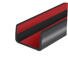 Rubber Edge Trim, Self-Adhesive U Channel Edge Protector for Plywood, Cabinet,