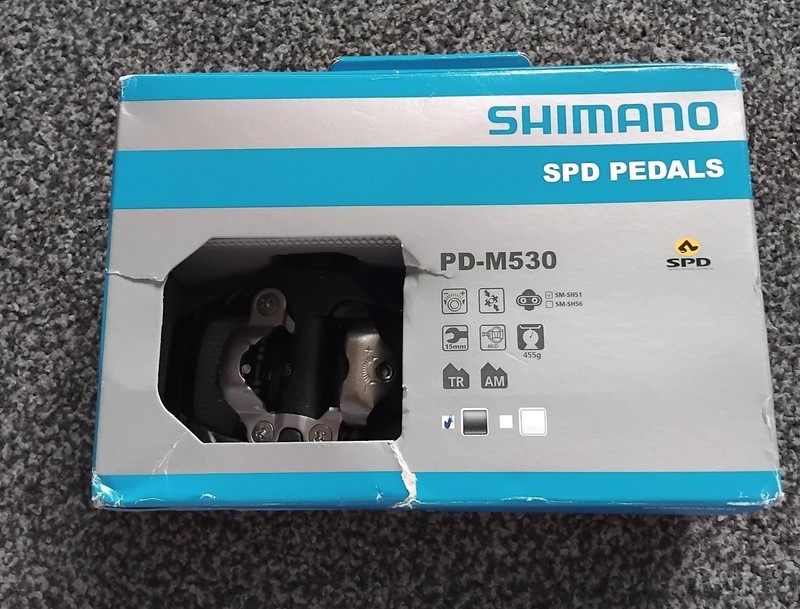 Shimano SPD PD-M530 Clipless Bike Pedals Black New In Box