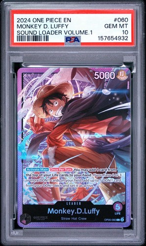 Monkey.D.Luffy (Sound Loader Vol. 1) graded PSA 10 for sale on eBay