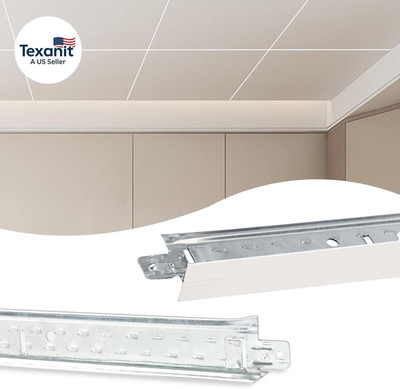 10Pack White T-Bar Main Beam Drop Ceiling Kit Galvanized Steel Easy Installation