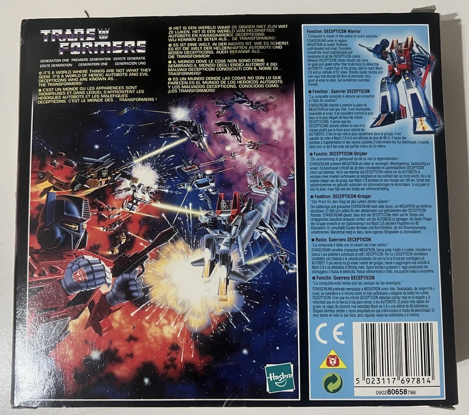 Transformers Decepticon Starscream G1 Commemorative Series II Action Figure — 第 2/4 张图片