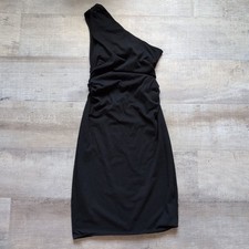 Victoria's Secret Black One Shoulder Asymmetrical Dress Small