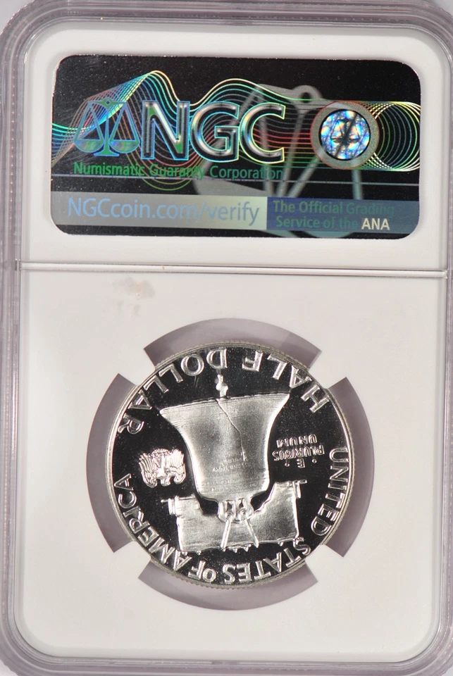 1960 Franklin Half Dollar Proof NGC PF 68 CAMEO PR68CAM Frosty Coin 50C - Image 2 of 2