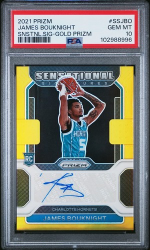 2021 Panini Prizm Sensational Signatures James Bouknight Rookie Gold /10 PSA 10 - Picture 1 of 2