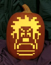 Wreck It Ralph (8 Bit) Carved Foam Permanent Pumpkin Fix-it Felix Sugar Rush