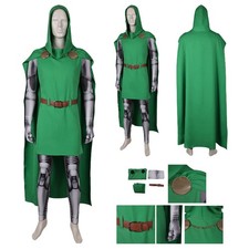 AVG 5 Doctor Doom Victor von Doom Cosplay Costume Cloak Jumpsuit Halloween Dress