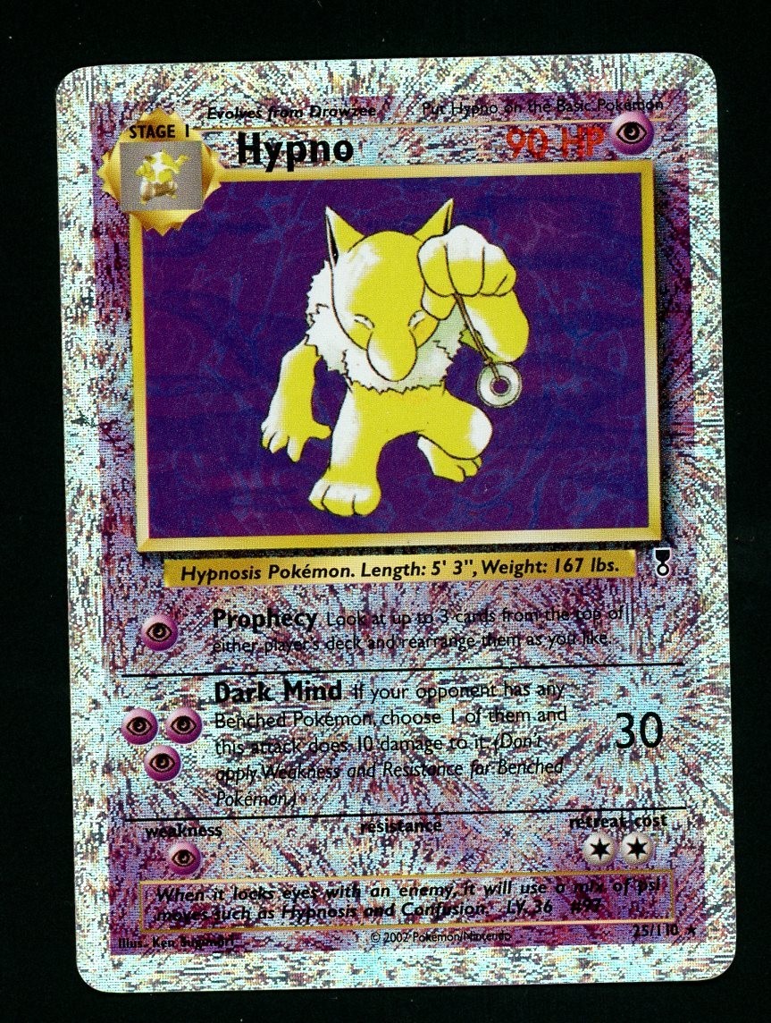 Pokemon Card Hypno 25/110 Legendary Collection Reverse Holo Foil LP