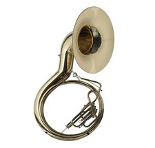 LEVANTE BBb BRASS SOUSAPHONE, 3 VALES w/ HARD CASE on WHEELS - LV-MB4705